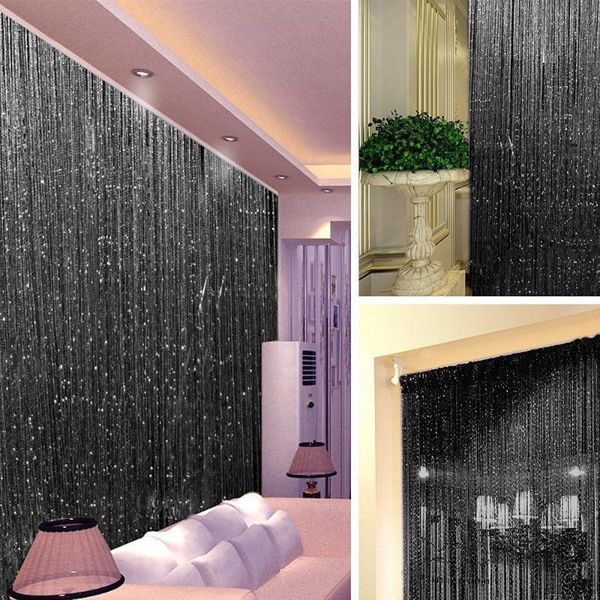 

curtain & drapes 1m*2m string door window room panel glitter tassel line divider home decoration 250ge