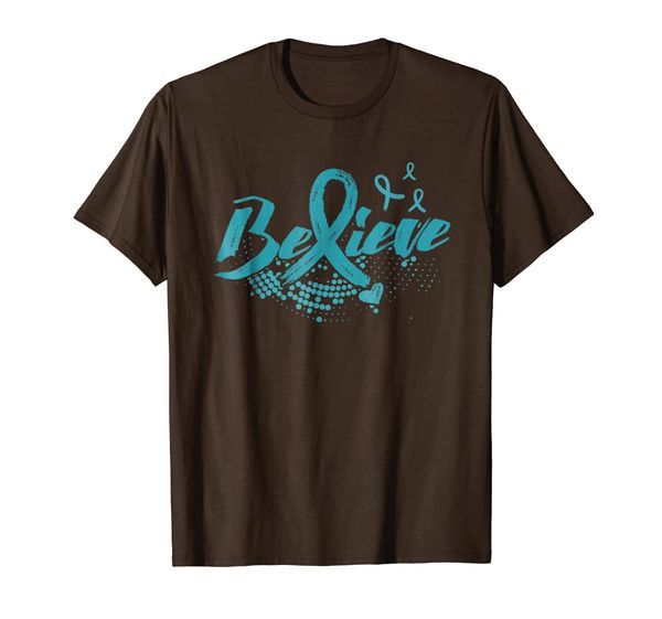 

believe in cure for cancer, peritoneal cancer awareness tee, White;black