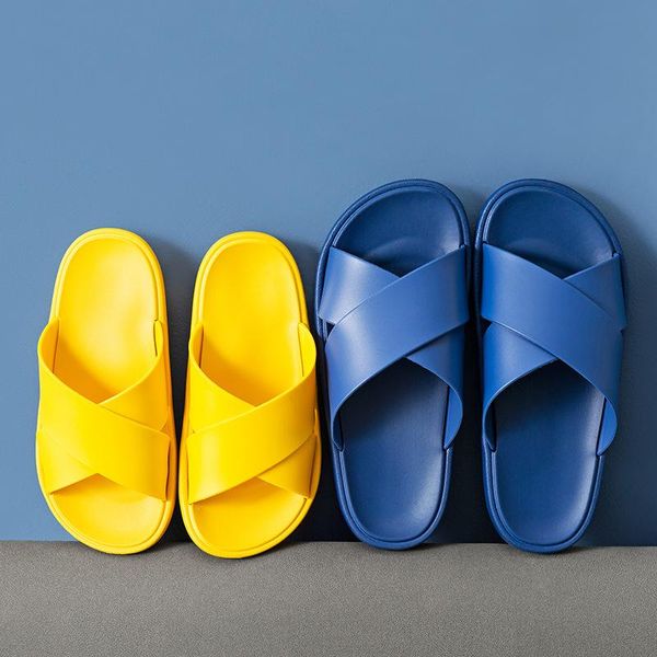 

slippers for women in summer indoor antiskid home use thick soft floor men couple bathroom bathing, Black