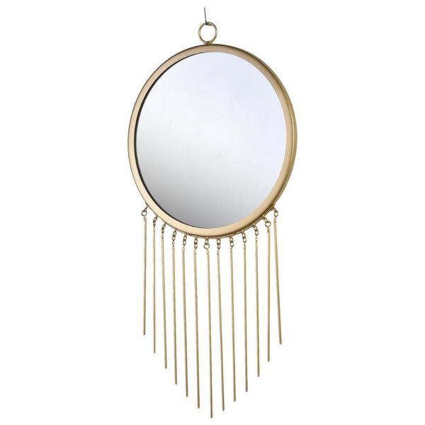 

mirrors decorative wall mirror golden tassel hanging living room office round housewarming gift