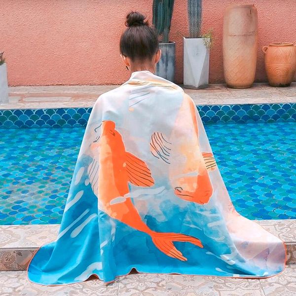 

towel el beach set cotton printed towels bathroom sauna microfiber hair luxury toalhas de banho christmas gift e7