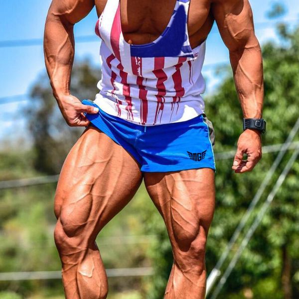 

brand mens compression shorts summer patchwork bermuda shorts gyms fitness men cossfit bodybuilding tights workout shorts 210421, White;black