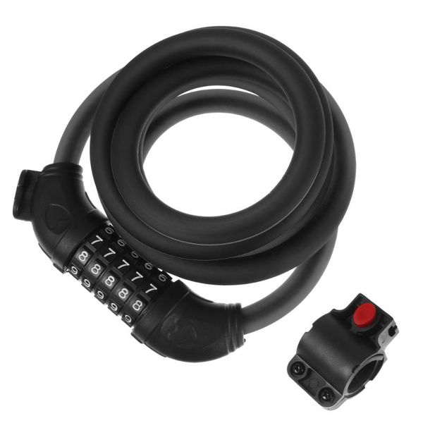 

bike locks chain lock resettable 5-digit number cable (black)