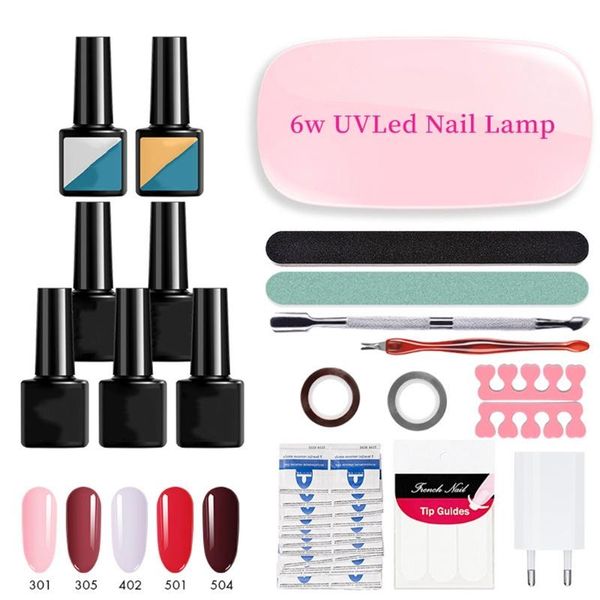 

nail art kits extension starter kit with uv light builder gel quick manicure tool ki