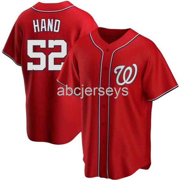 

brad hand red ver2 baseball jersey xs-6xl, Black