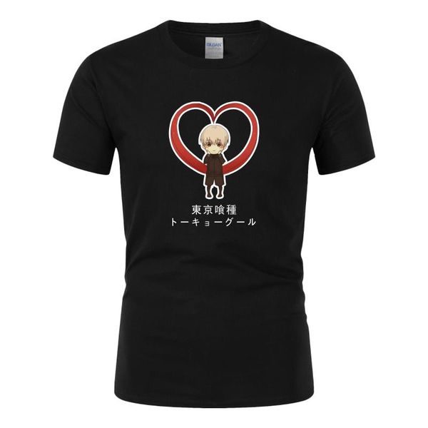 

men's t-shirts janpanese anime t-shirt men tokyo ghoul printed fitness o neck male tshirts xs-3xl, White;black