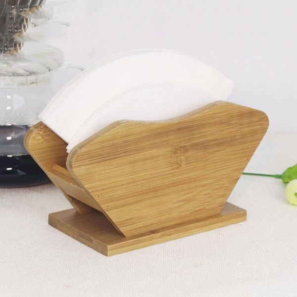 

coffee filters wooden filter paper holder bamboo hand-made v60 fan-shaped