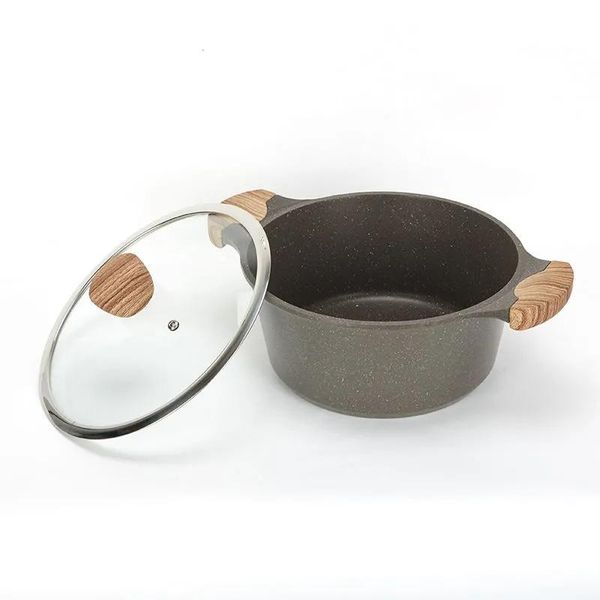 

pans maifan stone non-stick soup pot wok household pan electromagnetic binaural anti-scalding stew mandarin duck