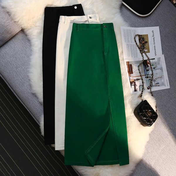 

skirts high fashion women summer designers party elastic waist mid calf lady, Black