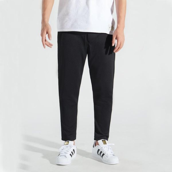 

ankle-length pants 2021 pantalones hombre male trousers solid sweatpants men casual sportwear baggy jogger slacks men's, Black