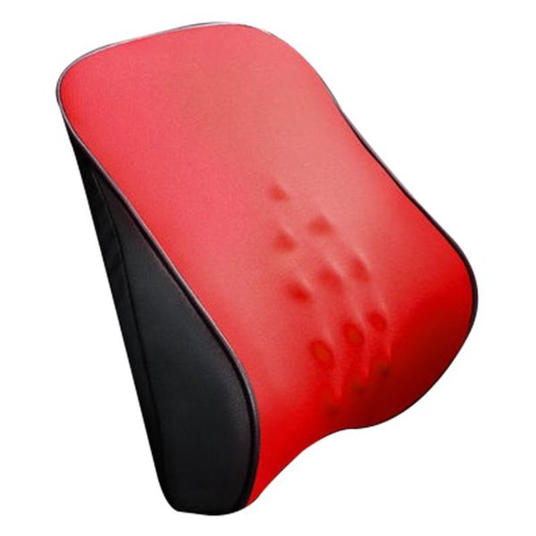 

seat cushions car massage pillow lumbar universal backrest back support relieve fatigue auto red