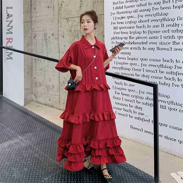 

women's midi casual dress french princess cake pleated temperament loose fit fashion summer 2p1708 210526, Black;gray