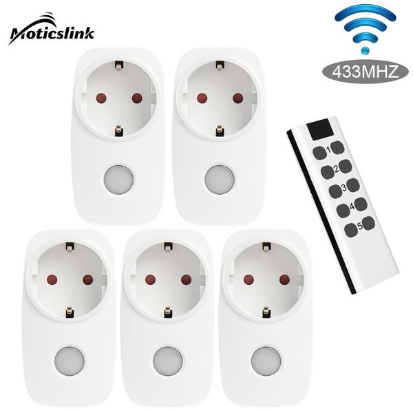 

smart power plugs universal rf 433 mhz remote control eu socket wireless controller plug outlet for home programmable led light