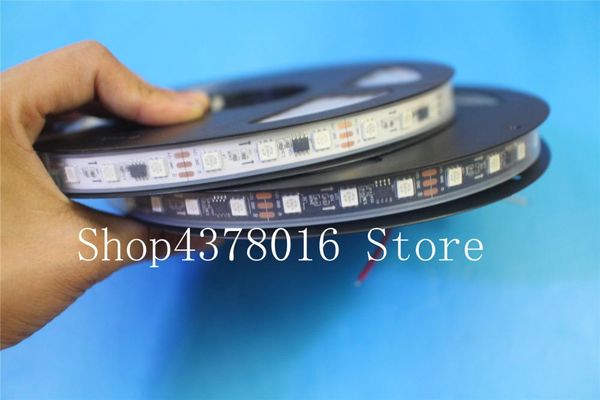 

strip 1m/5m 150 300leds individual addressable dc12v white/black pcb, 2811 digital strips led