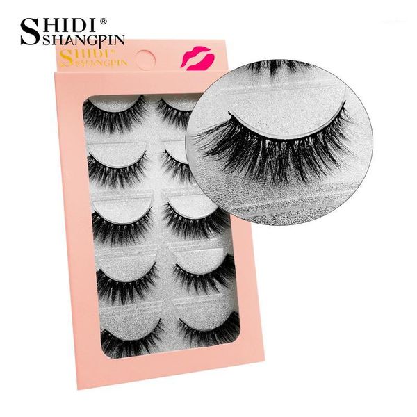 

mink lashes 3d eyelashes false 5 pairs natural strip eyelash makeup kit1