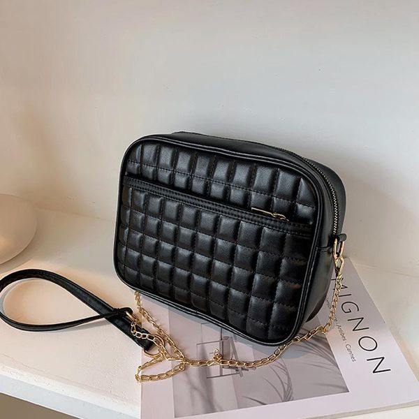

evening bags 2022 square crossbody for women fashion plaid shoulder bag designer handbags chain messenger cross body
