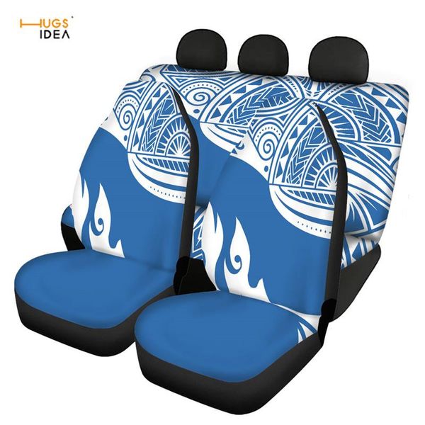 

universal auto seat protector polynesian tribe print car cover blue interior accessories for front and back chair covers