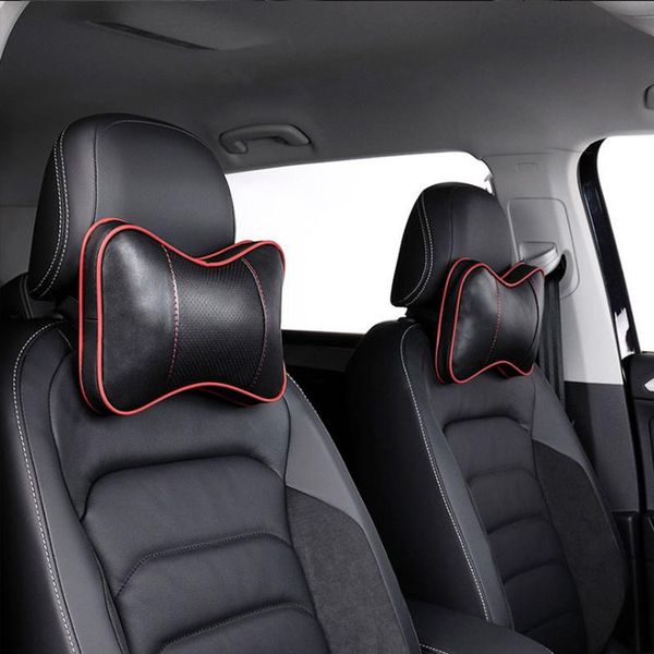 

seat cushions genuine leather car pillows headrest neck rest cushion support accessories auto safety pillow universal decoration