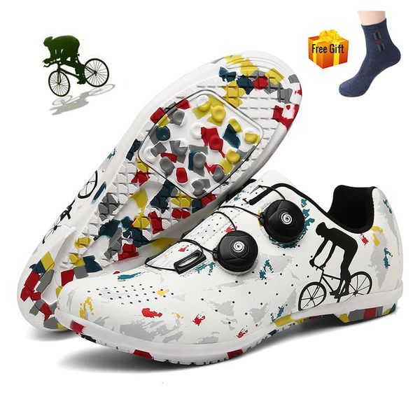 

lockless cycling shoes road men autumn outdoor sport sapatos de ciclismo non-slip rubber sole bicycle sneakers footwear, Black