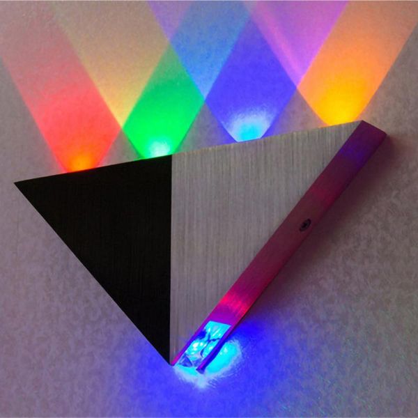 

modern simplicity triangle wall lamp aluminum indoor bedroom bedside living room sconce 3w 5w bar ktv corridor lighting
