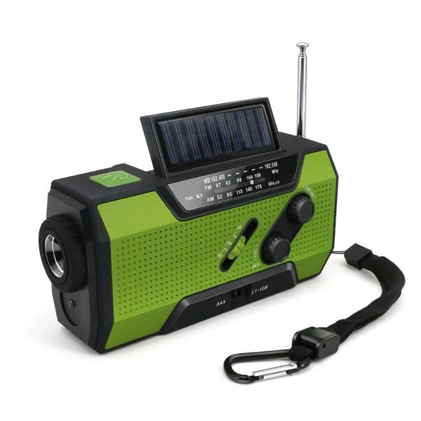 

radio solar digital crank emergency am/fm noaa weather portable wb panel rechargeable power