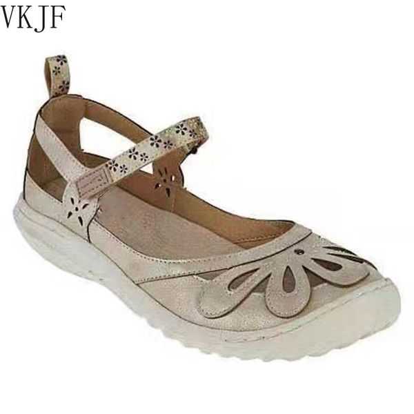 

sandals women shoes 2021 summer fashion hollow out printing round toe wedge casual solid color, Black