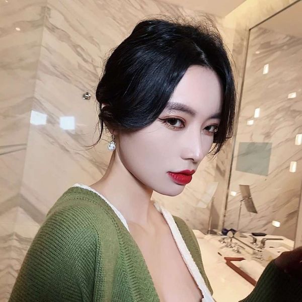 

925 silver needle french baroque pearl earrings new design for women, Black