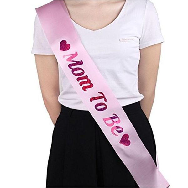 

pink mom to be sash baby girl shower born party decoration pregnant gifts mommy decor mother