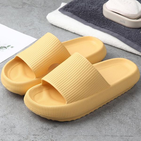 

vertvie thick platform slippers women indoor bathroom slipper soft eva anti-slip lovers home floor slides ladies summer shoes, Black