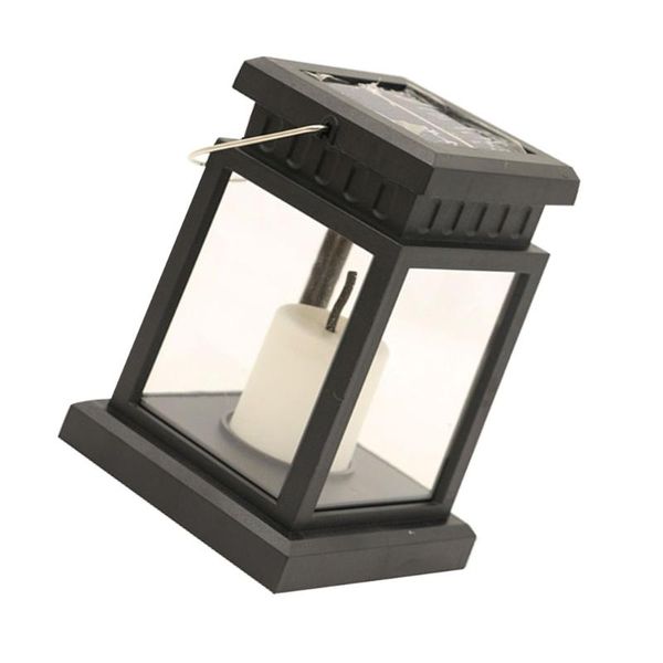 

solar lamps 1pc light creative led candle retro yard hanging (black)