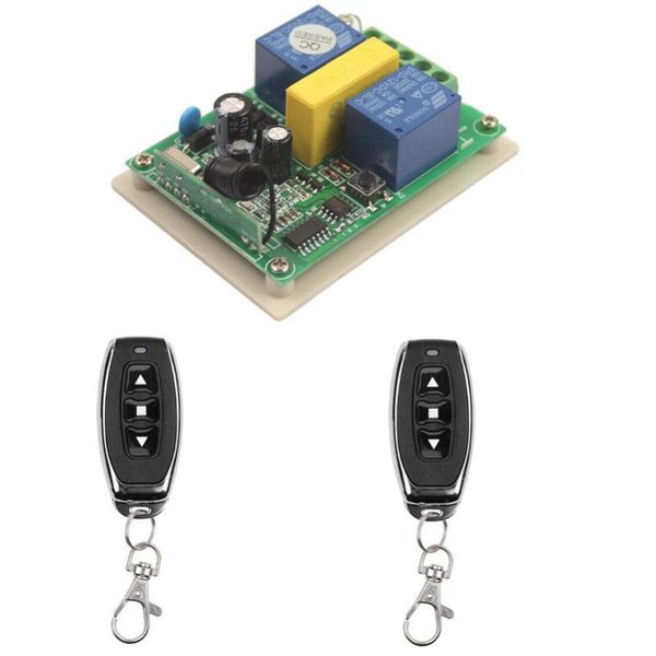 

smart home control 110v 220v rf 2ch wireless remote switch 1* receiver 1/2/3/4 transmitter for tubular motor garage door projection screen