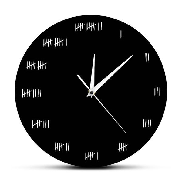 

wall clocks 1piece simple design round decorative clock prison inspired alcatraz watches humorous decor for living room