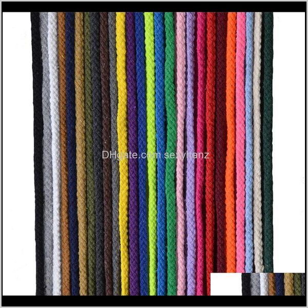 

yarn clothing fabric apparel drop delivery 2021 5mm100yards colorful white cotton natural beige twisted cord rope craft rame string diy home, Black;white