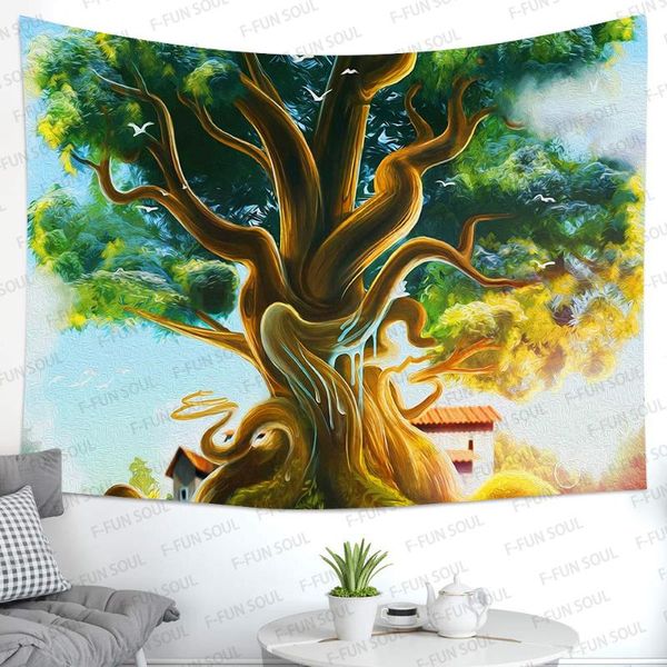 

tapestries simsant tree of life tapestry fantasy forest art wall hanging for living room home dorm decor