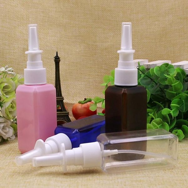 

storage bottles & jars 10pcs/lot 50ml pet square plastic bottle direct spray cosmetic sub-bottling