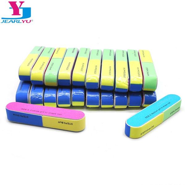 

nail files 60pcs/lot wholesale mini buffer block 6 step buffing color sandpaper pedicure sponge nails file manicure kit