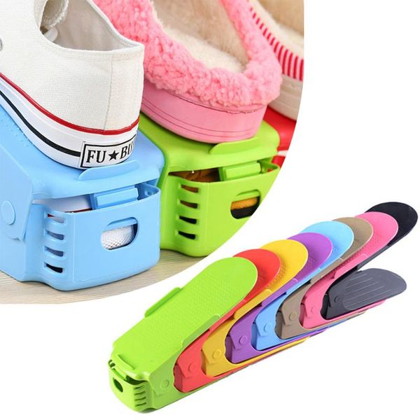 

clothing & wardrobe storage home double layer shoes rack shoe shelf holder organizer amazing space-saving pink