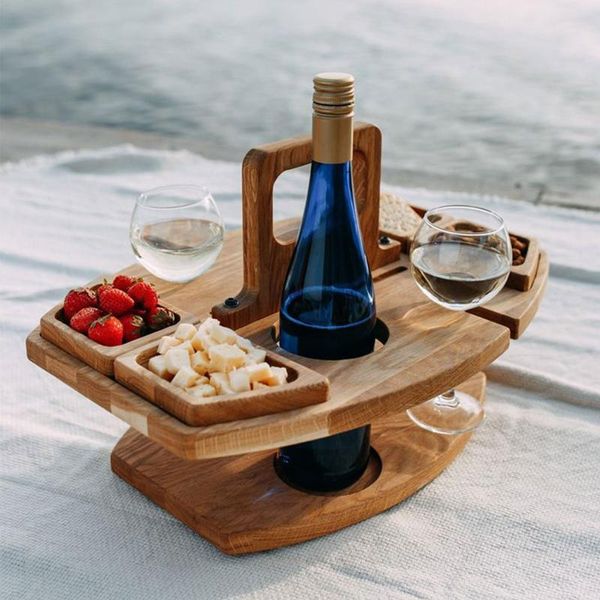 

camp furniture fashion wine table stand outdoor beach detachable portable chair party hanging leisure fruit beer