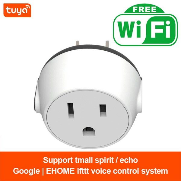 

smart power plugs wifi plug 10a eu us socket for google homemini work with alexa home assistant family travel accessories tools