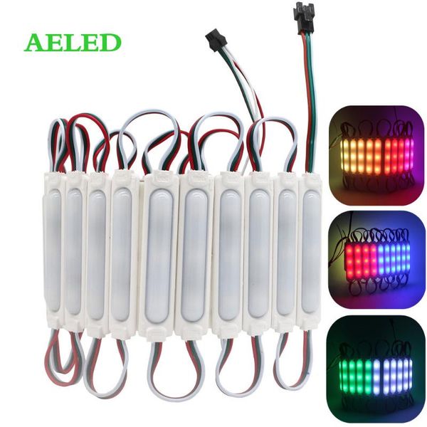 

20pcs/lot led module ws2811 dc12v waterproof ip68 advertisement design 2811 ic modules rgb color super bright lighting