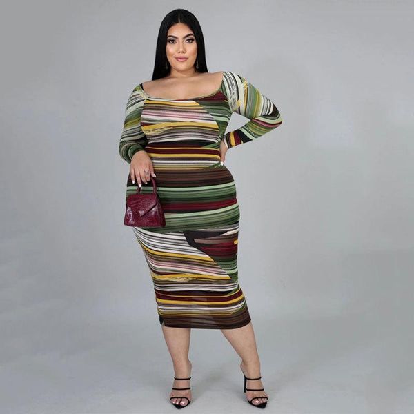 

plus size dresses l-3xl for women off shoulder midi dress fashion print backless zipper hip skirt wholesale drop, Black