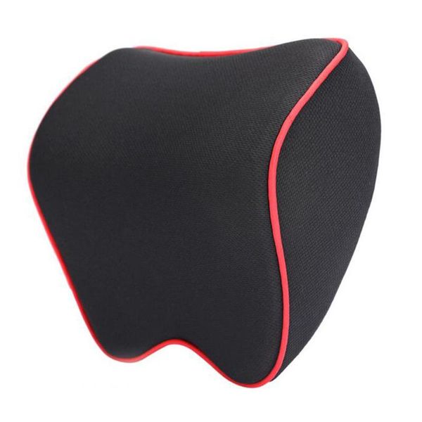 

seat cushions washable car headrest pad black red memory foam neck head support