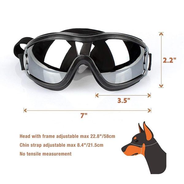 

dog car seat covers goggles - large sunglasses uv protection waterproof windproof with adjustable strap pet for medium to l