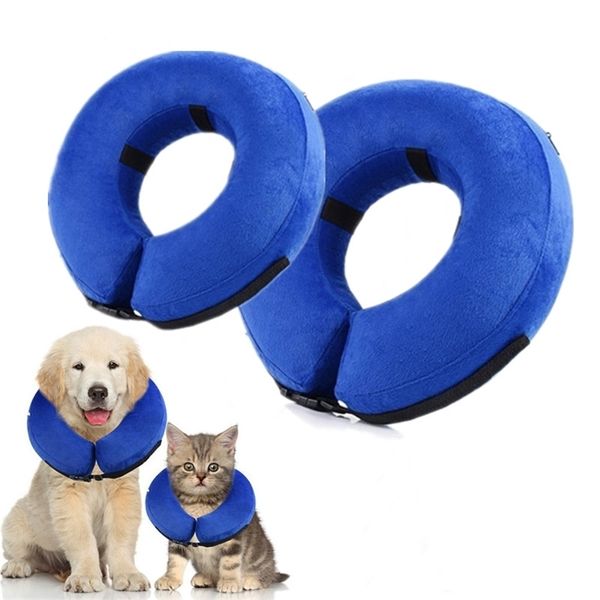 Collare per cani Protettivo Gonfiabile Cucciolo Collana anti-morso Gatti Pet Recupero Collo Morbido Anello di soffiaggio Prodotti per animali 210729