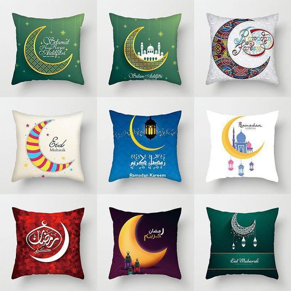 

cushion/decorative pillow star moon pillowcase eid mubarak cushion cover throw green decorative sofa bedroom living room home decoration
