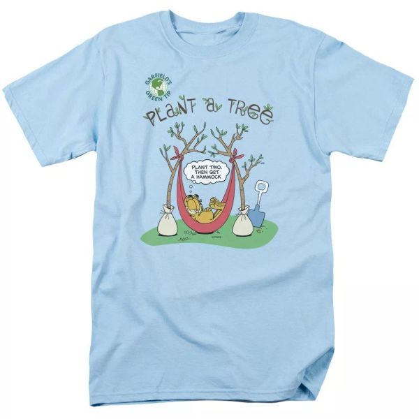 

garfield plant a tree t-shirt sizes s-3x new, White;black