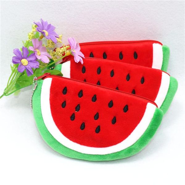 

pencil bags 1 pcs creative super cute children's cartoon coin purse watermelon case elementary school stationery wallet key