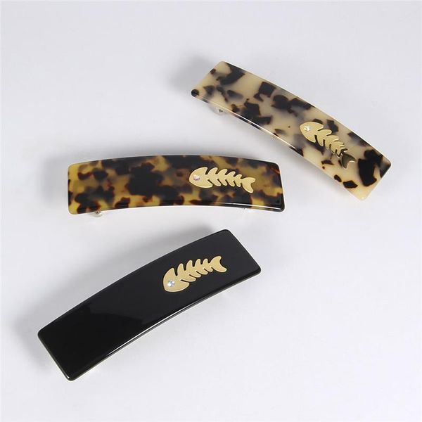 

hair clips & barrettes 2021 women crystal handmade barrette fish bone clip vintage jewelry accessories for gilrs tiara, Golden;silver