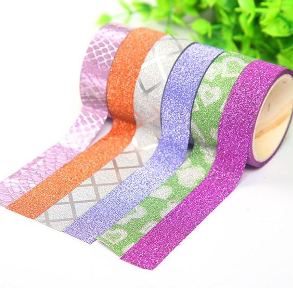 

gift wrap creative korea diy gold powder glitter tape color handmade decoration stickers 10 colors / box