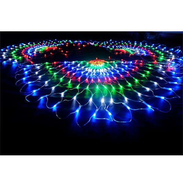 

strings ip44 us/ uk/ eu 3m peacock mesh net led string lights outdoor wedding window for christmas year party decor